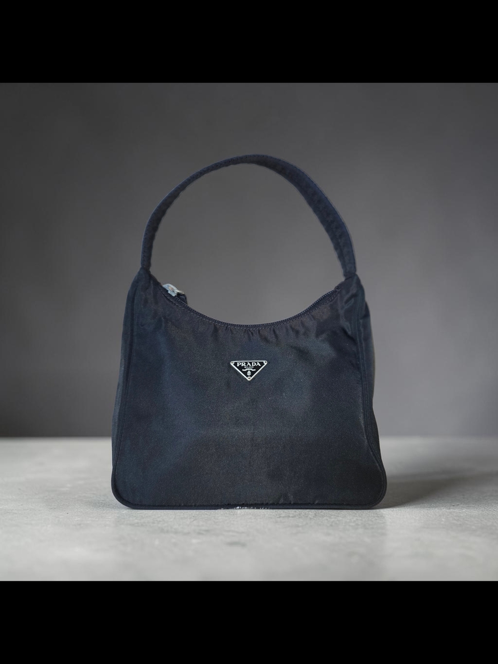 Prada Tessuto Nylon Mini Shoulder Bag In Black